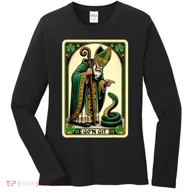 St Patricks Day Tarot Card GoN Git Funny St Patrick Women's Long Sleeve Shirt