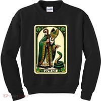 St Patricks Day Tarot Card GoN Git Funny St Patrick Kids Sweatshirt thumb 0