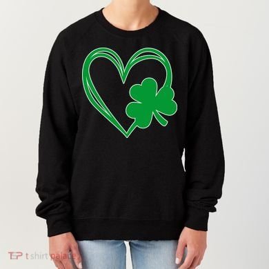 St Patricks Day Shamrock Heart Women's Sweatshirt