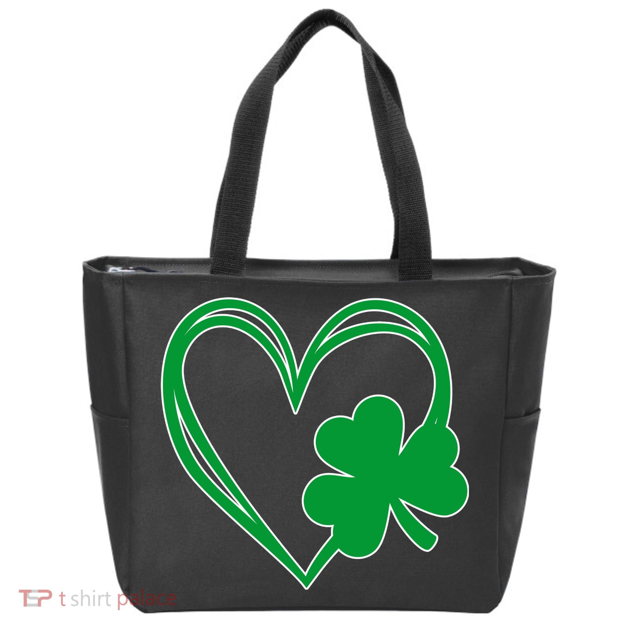St Patricks Day Shamrock Heart Tote Bag
