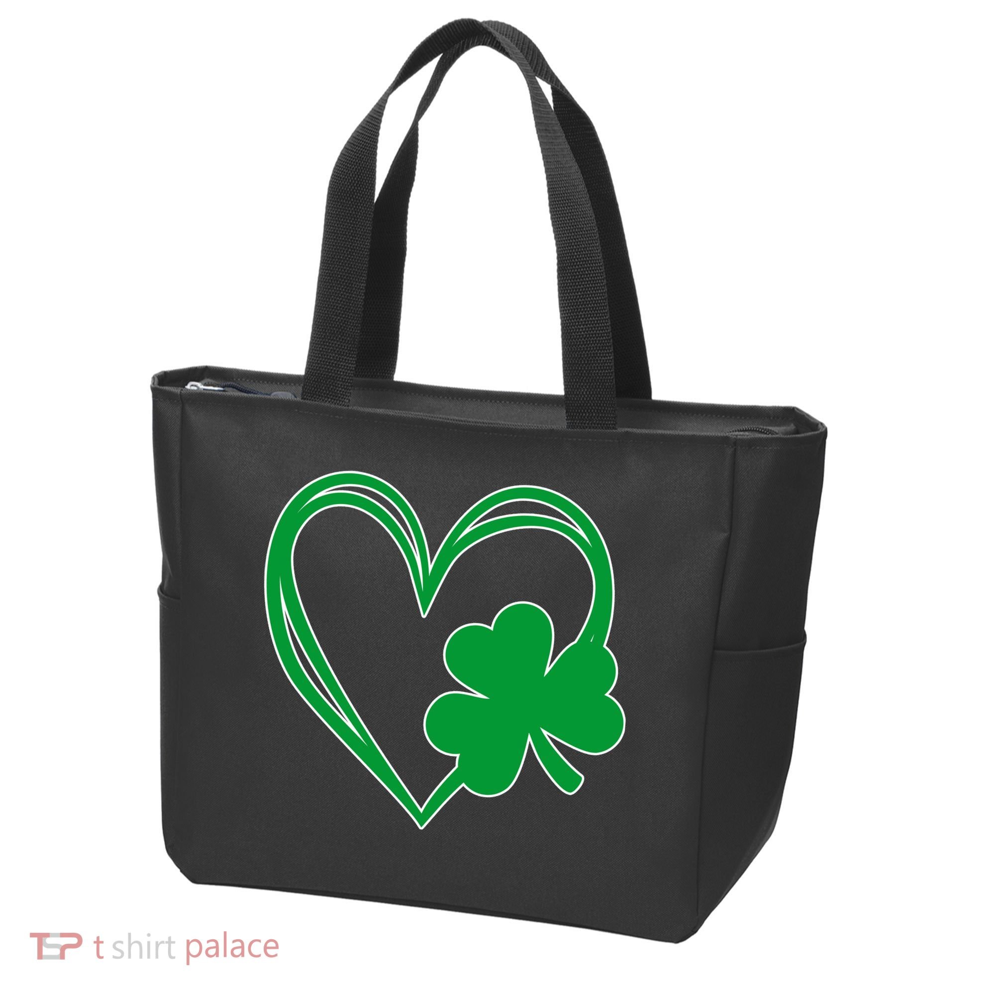 St Patricks Day Shamrock Heart Tote Bag