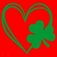 St Patricks Day Shamrock Heart Santa Hat thumb 1