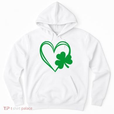 St Patricks Day Shamrock Heart Hoodie