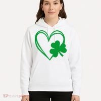 St Patricks Day Shamrock Heart Hoodie thumb 5
