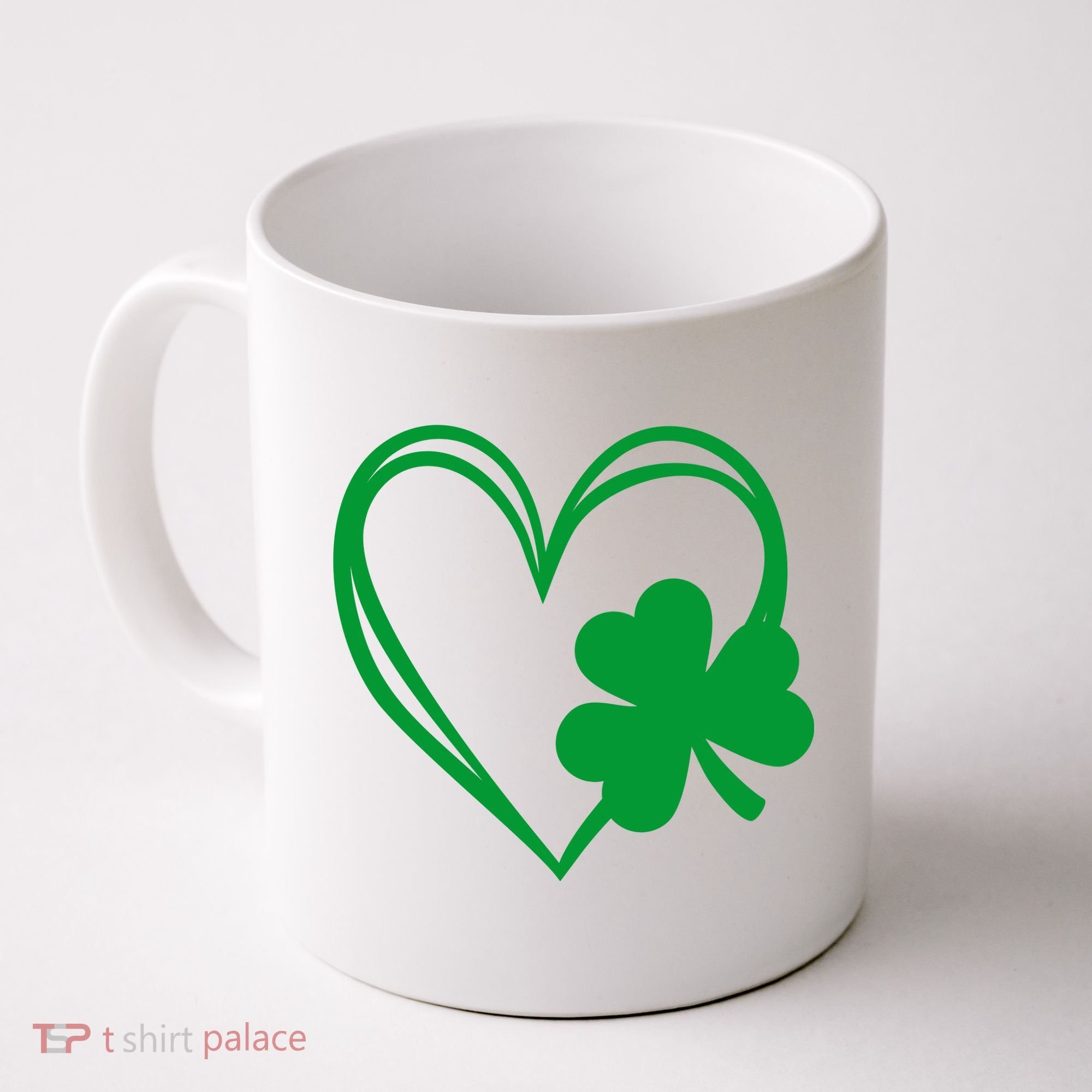 St Patricks Day Shamrock Heart Coffee Mug