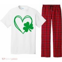 St Patricks Day Shamrock Heart Pajama Set thumb 0