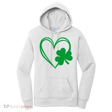 St Patricks Day Shamrock Heart Women's Hoodie