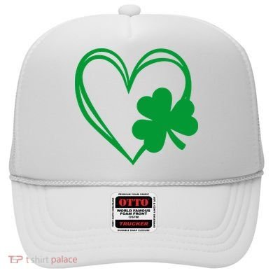 St Patricks Day Shamrock Heart Hat