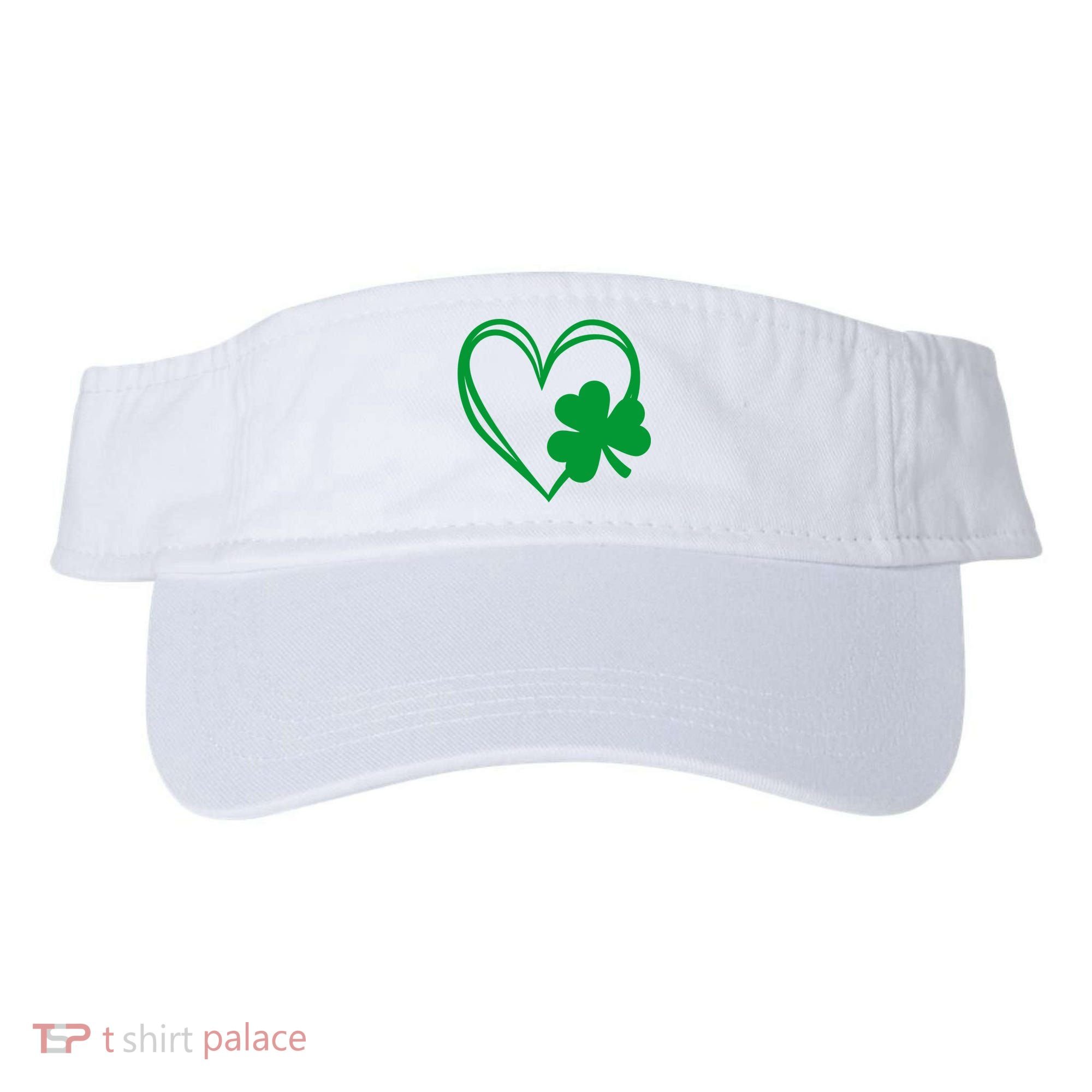 St Patricks Day Shamrock Heart Visor