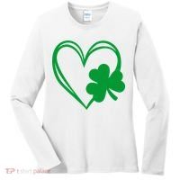 St Patricks Day Shamrock Heart Women's Long Sleeve Shirt thumb 0