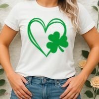 St Patricks Day Shamrock Heart Women's T-Shirt thumb 2