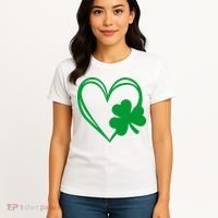 St Patricks Day Shamrock Heart Women's T-Shirt thumb 4