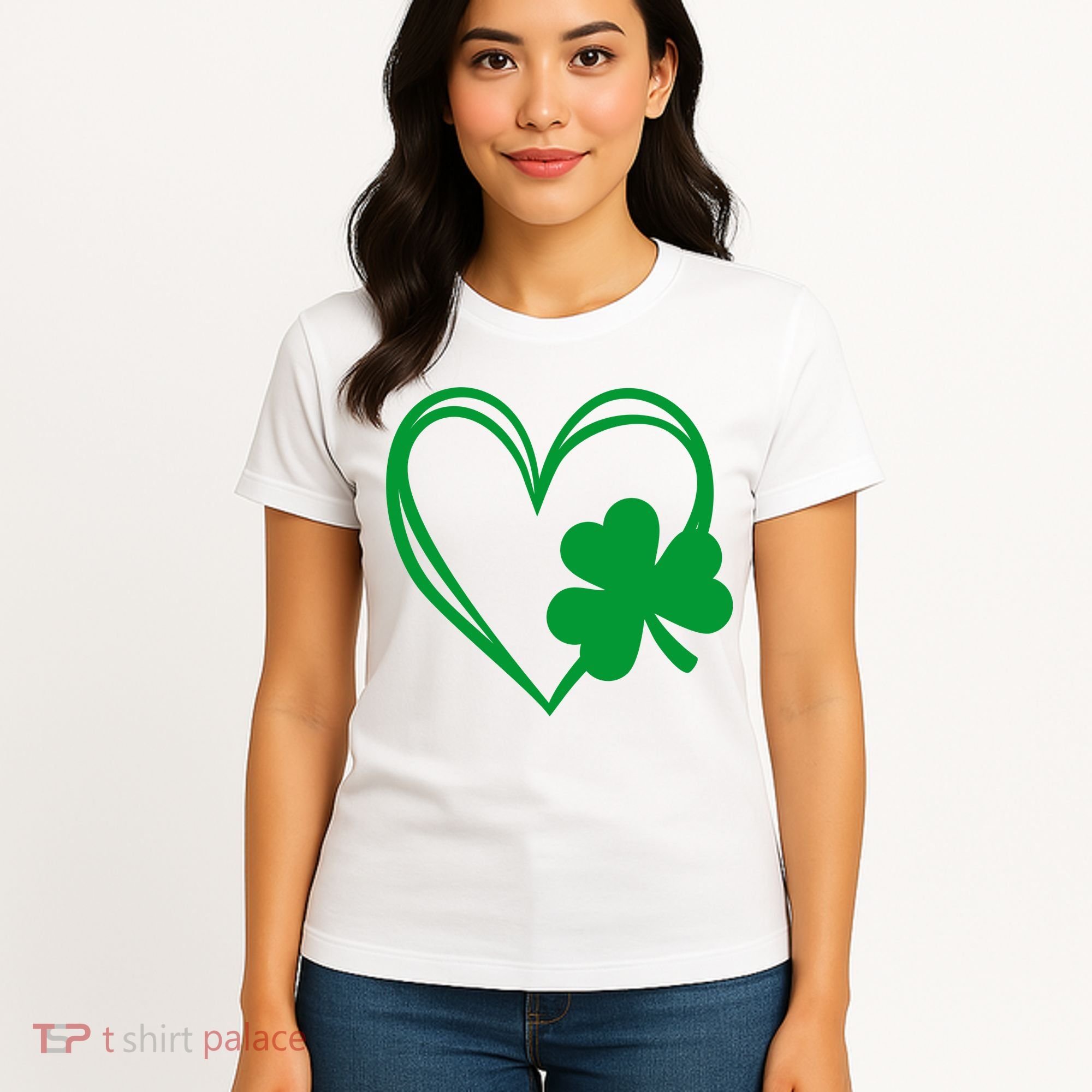 St Patricks Day Shamrock Heart Women's T-Shirt