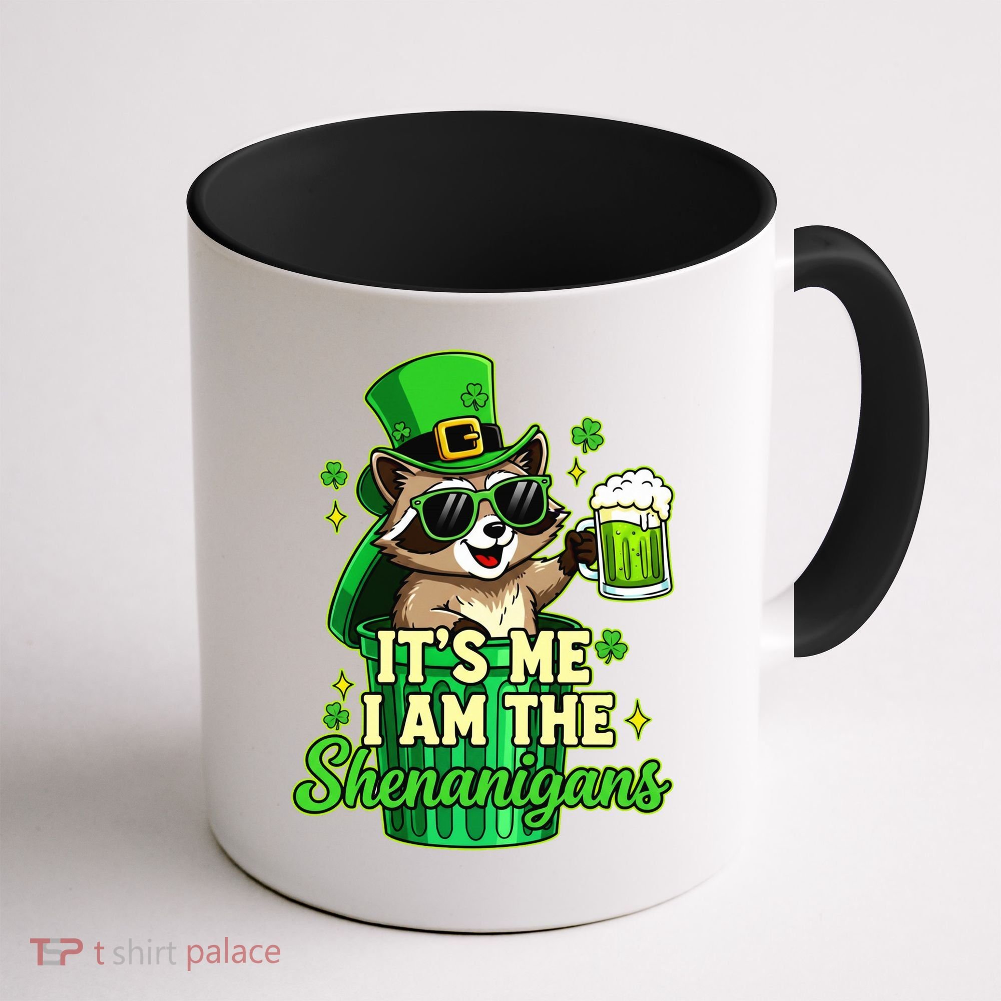 St Patrick's Day Its Me I Am The Shenanigans Raccoon Coffee Mug