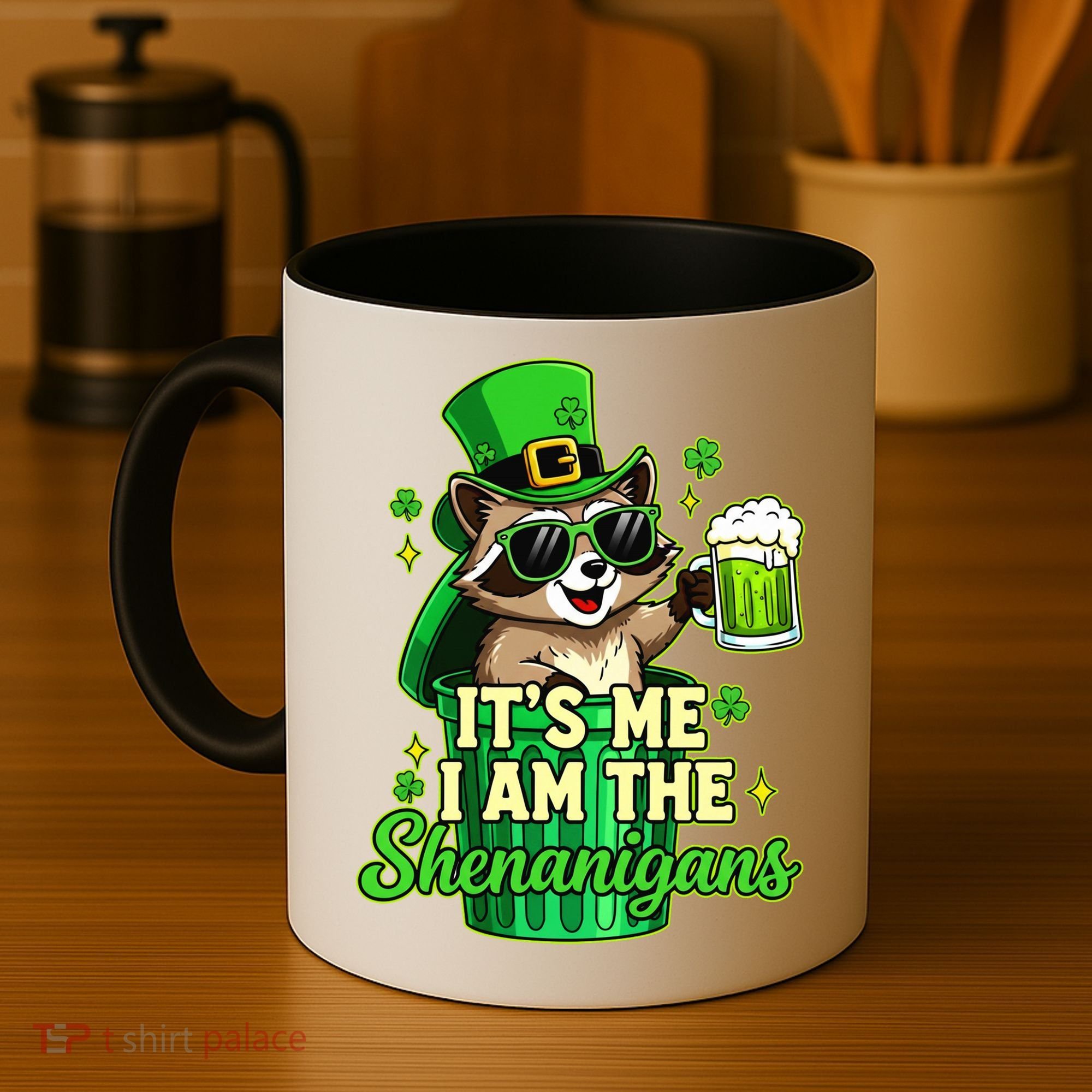 St Patrick's Day Its Me I Am The Shenanigans Raccoon Coffee Mug