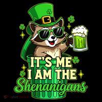 St Patrick's Day Its Me I Am The Shenanigans Raccoon Ornament thumb 1