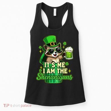 St Patrick's Day Its Me I Am The Shenanigans Raccoon Women's Tank Top