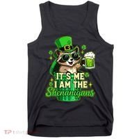 St Patrick's Day Its Me I Am The Shenanigans Raccoon Tank Top thumb 0