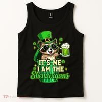 St Patrick's Day Its Me I Am The Shenanigans Raccoon Tank Top thumb 2