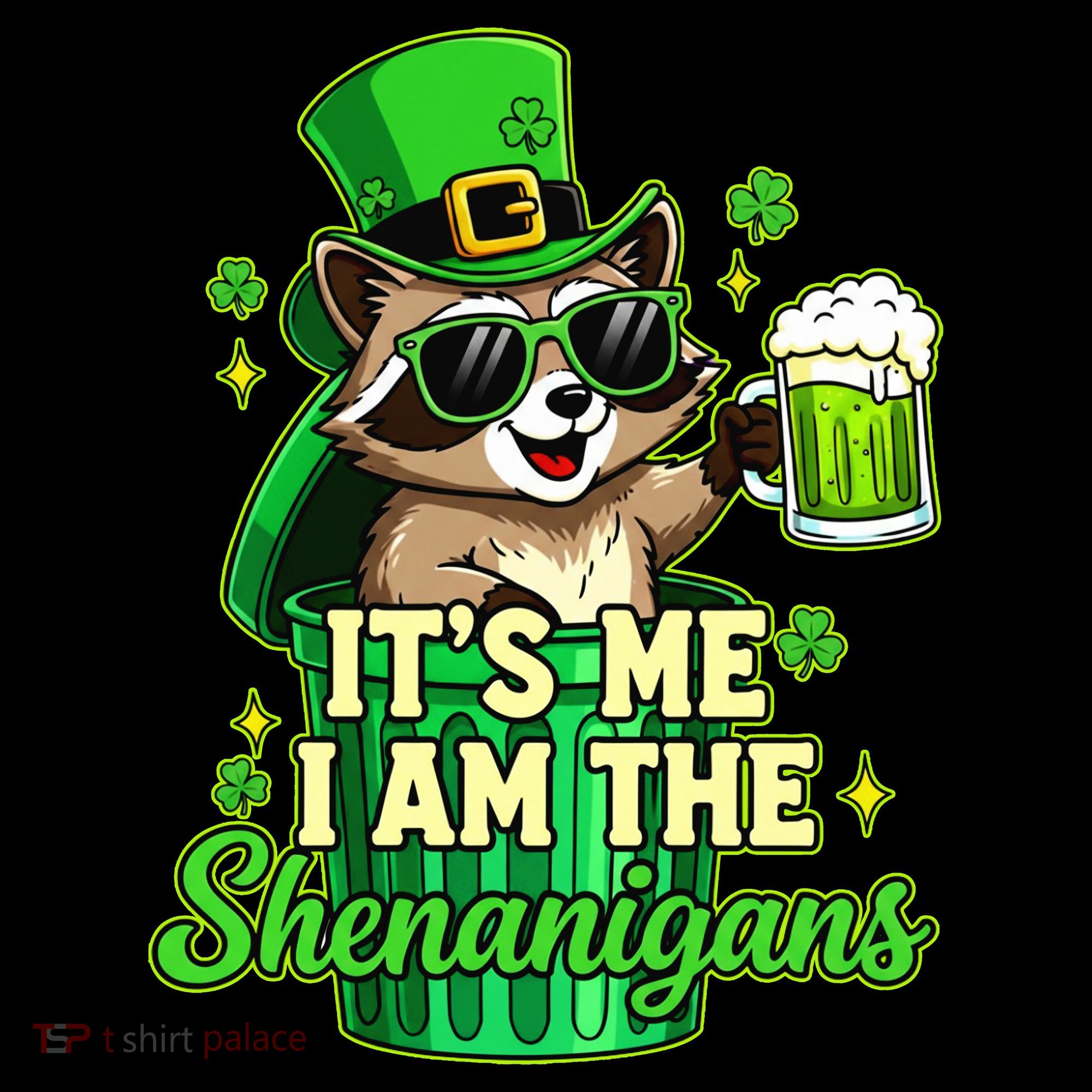St Patrick's Day Its Me I Am The Shenanigans Raccoon Tank Top