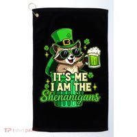 St Patrick's Day Its Me I Am The Shenanigans Raccoon Golf Towel thumb 0