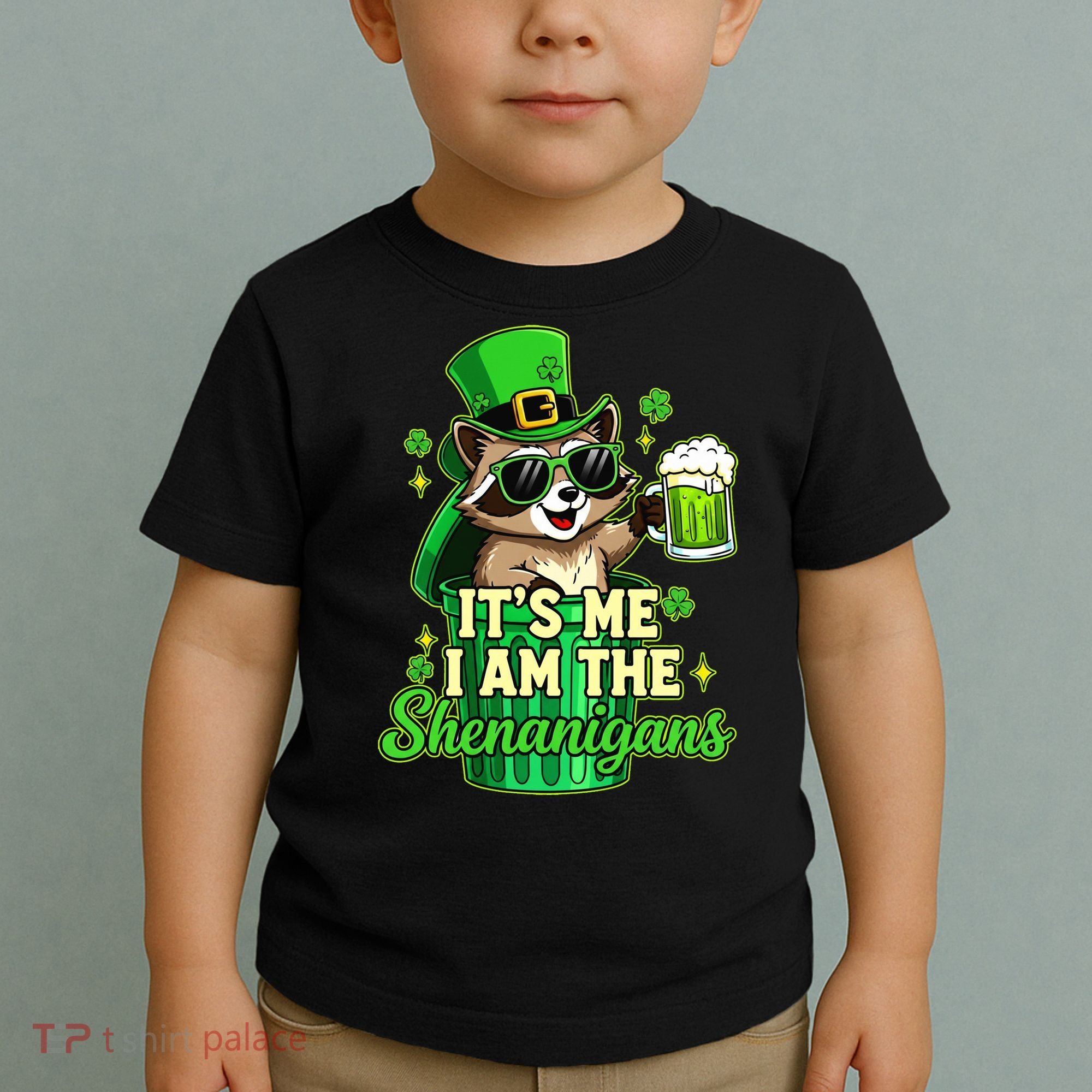St Patrick's Day Its Me I Am The Shenanigans Raccoon Toddler T-Shirt
