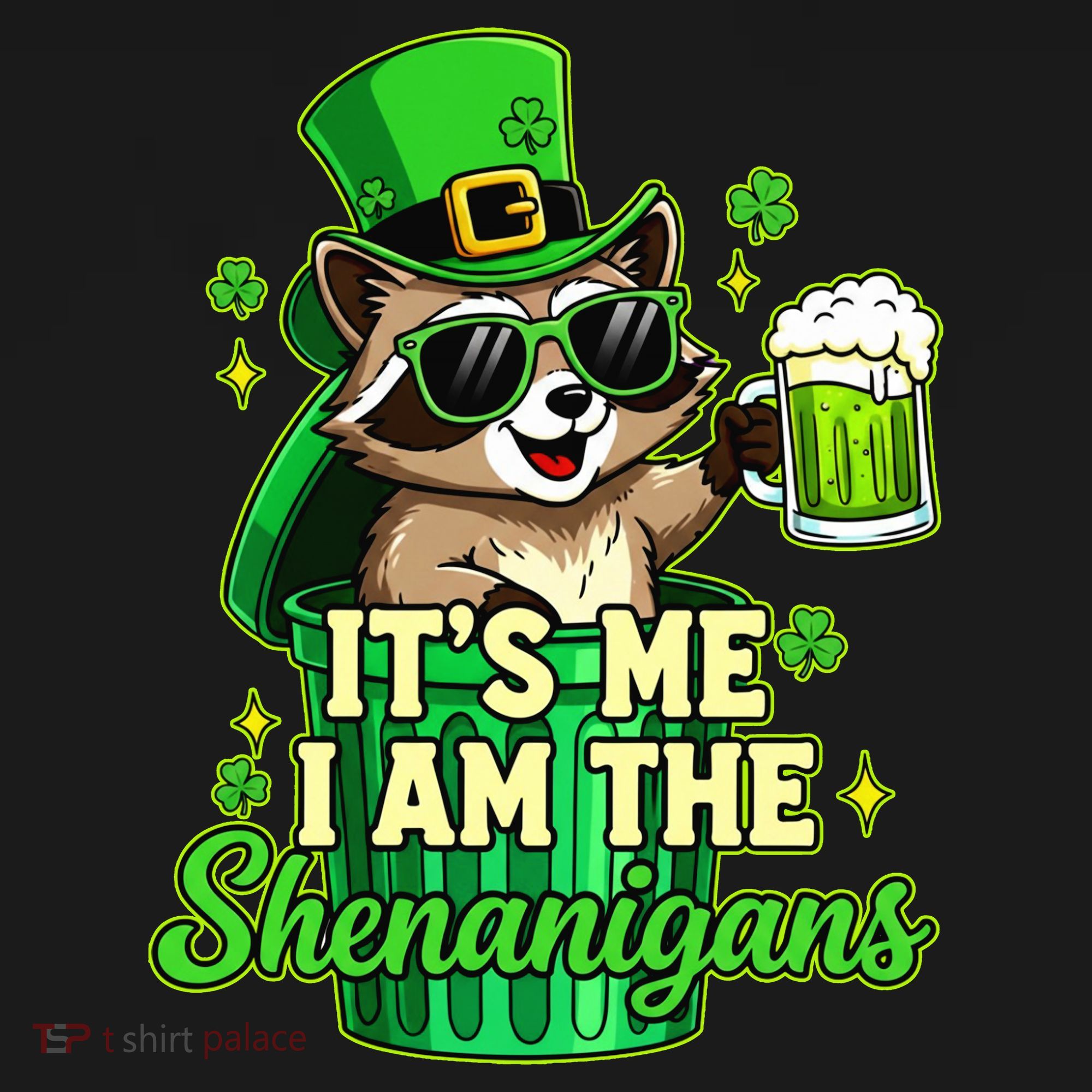 St Patrick's Day Its Me I Am The Shenanigans Raccoon Toddler T-Shirt
