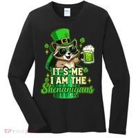 St Patrick's Day Its Me I Am The Shenanigans Raccoon Women's Long Sleeve Shirt thumb 0