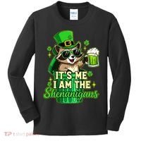 St Patrick's Day Its Me I Am The Shenanigans Raccoon Kids Long Sleeve Shirt thumb 0