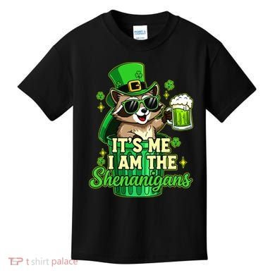 St Patrick's Day Its Me I Am The Shenanigans Raccoon Kids T-Shirt
