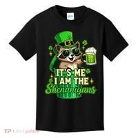 St Patrick's Day Its Me I Am The Shenanigans Raccoon Kids T-Shirt thumb 0