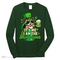 St Patrick's Day Its Me I Am The Shenanigans Raccoon Long Sleeve Shirt thumb 0