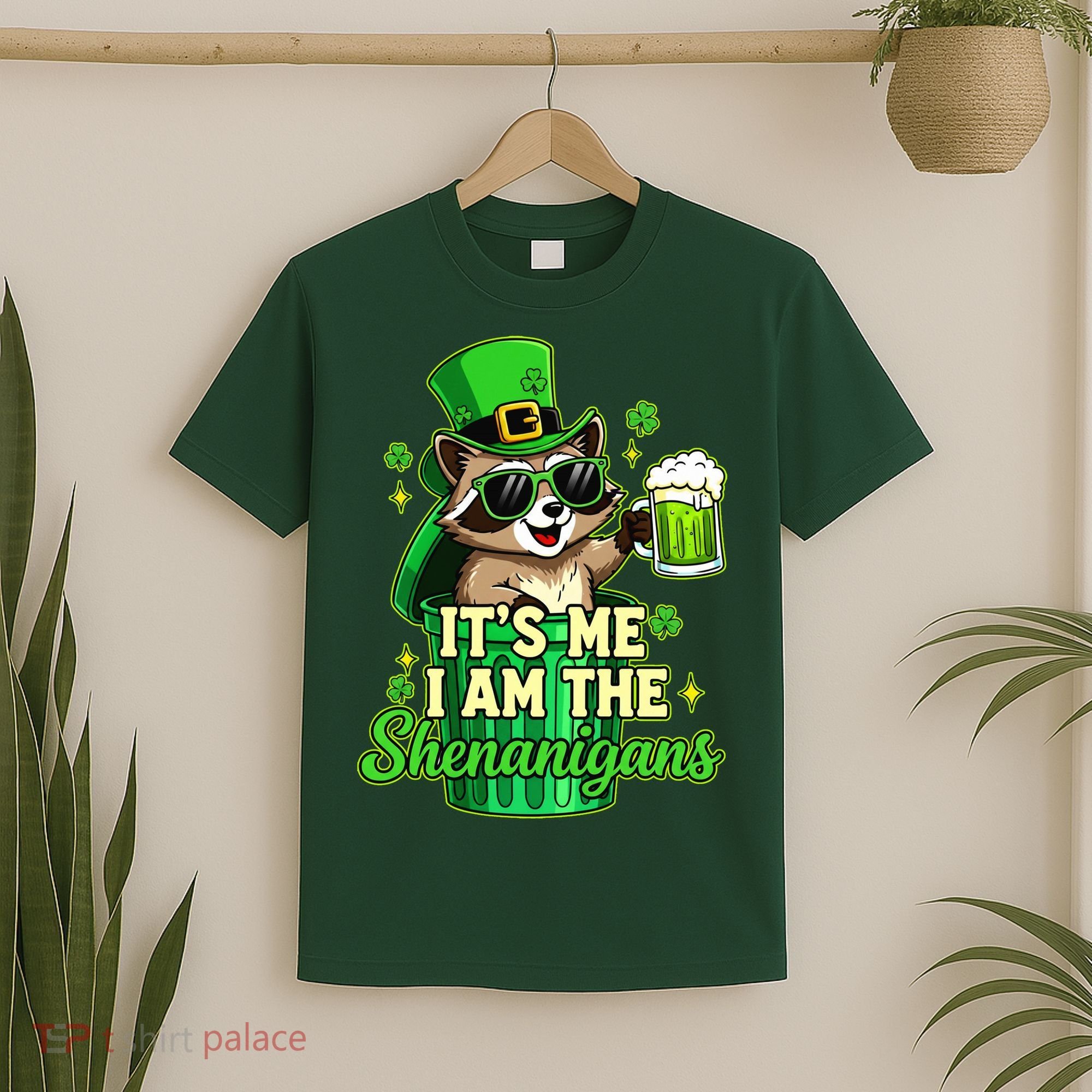 St Patrick's Day Its Me I Am The Shenanigans Raccoon T-Shirt