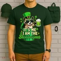 St Patrick's Day Its Me I Am The Shenanigans Raccoon T-Shirt thumb 6