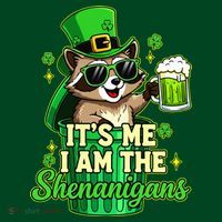 St Patrick's Day Its Me I Am The Shenanigans Raccoon Visor thumb 3