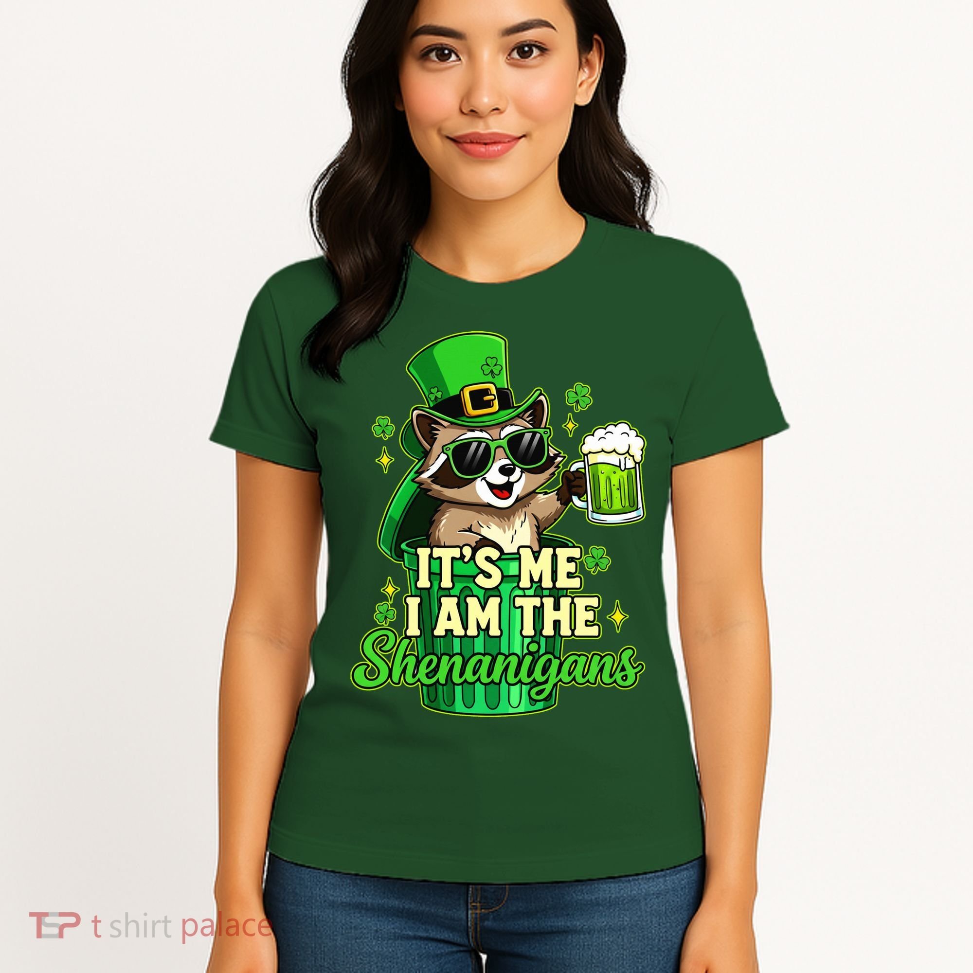 St Patrick's Day Its Me I Am The Shenanigans Raccoon Women's T-Shirt