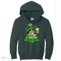 St Patrick's Day Its Me I Am The Shenanigans Raccoon Kids Hoodie thumb 0