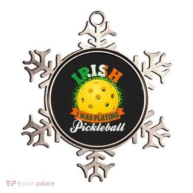St Patricks Day Irish I Was Playing Pickleball Ornament