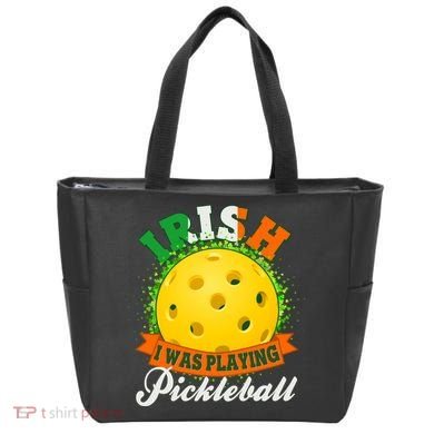 St Patricks Day Irish I Was Playing Pickleball Tote Bag