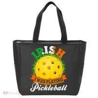 St Patricks Day Irish I Was Playing Pickleball Tote Bag thumb 0