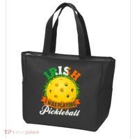 St Patricks Day Irish I Was Playing Pickleball Tote Bag thumb 3