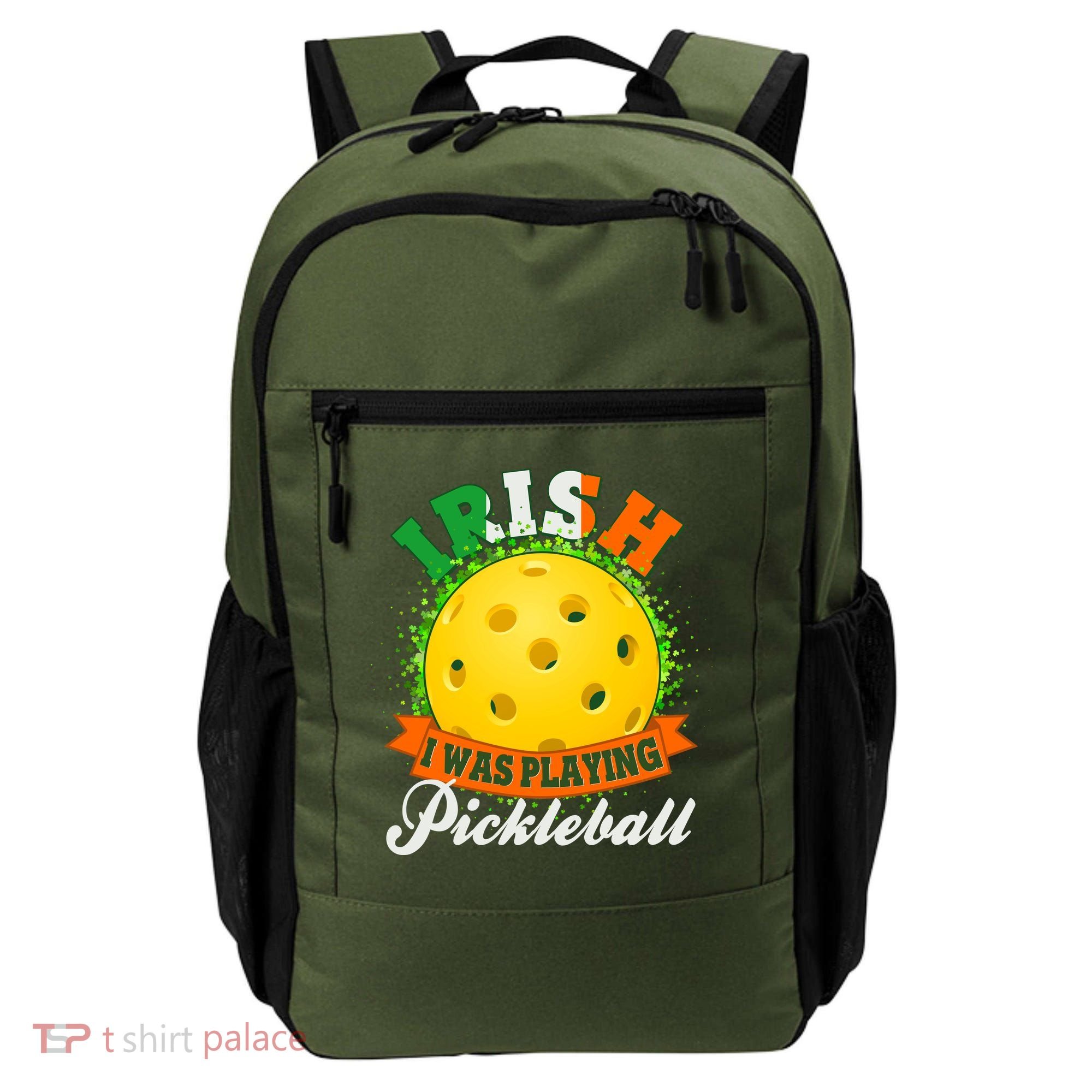 St Patricks Day Irish I Was Playing Pickleball Backpack