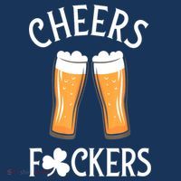 St PatrickS Day Cheers Fuckers Shamrock Clover Beer Adult Gift Long Sleeve Shirt thumb 2