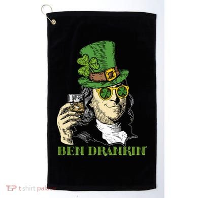 St Patricks Day, Ben Drankin, Funny Irish, Funny St Patricks Day Golf Towel