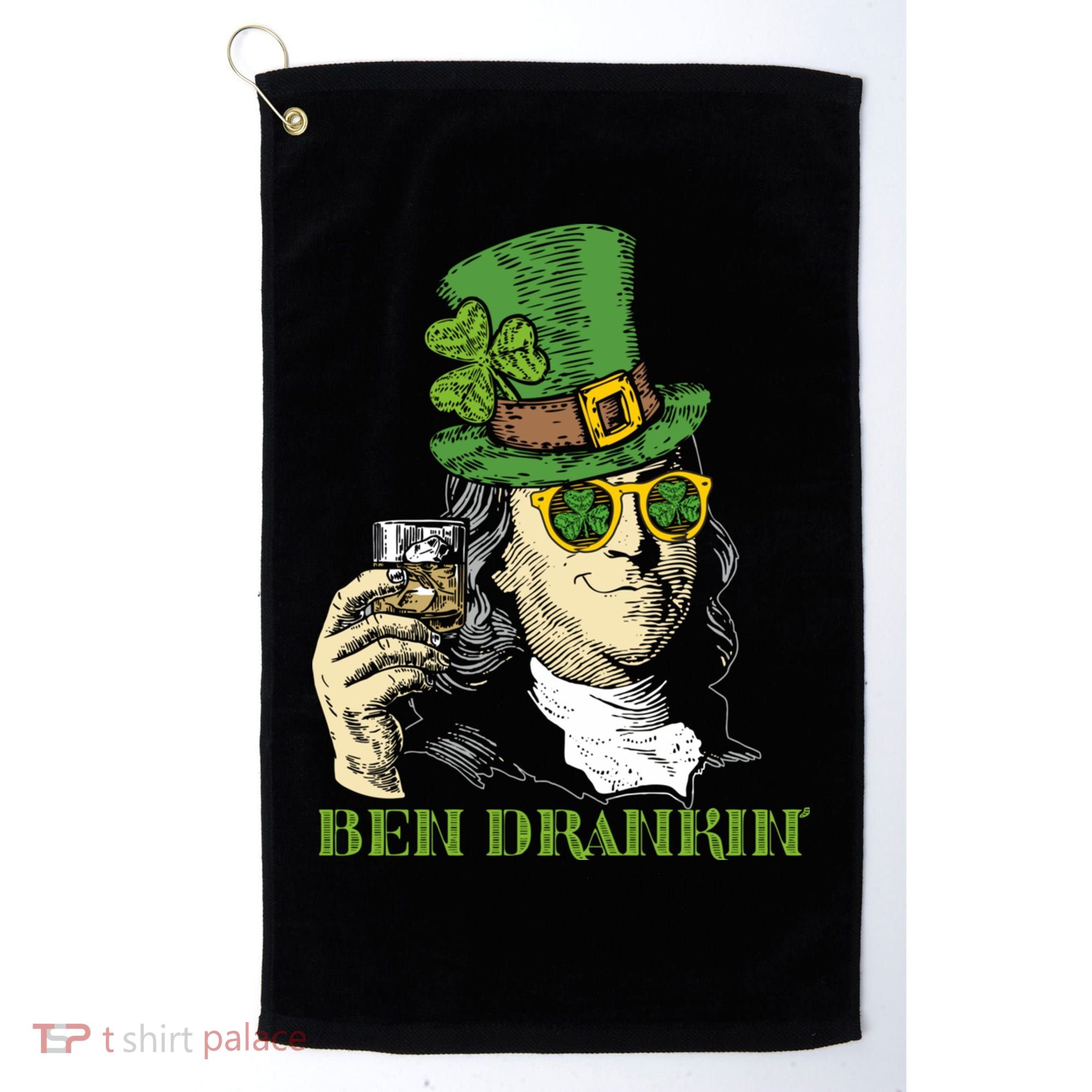 St Patricks Day, Ben Drankin, Funny Irish, Funny St Patricks Day Golf Towel