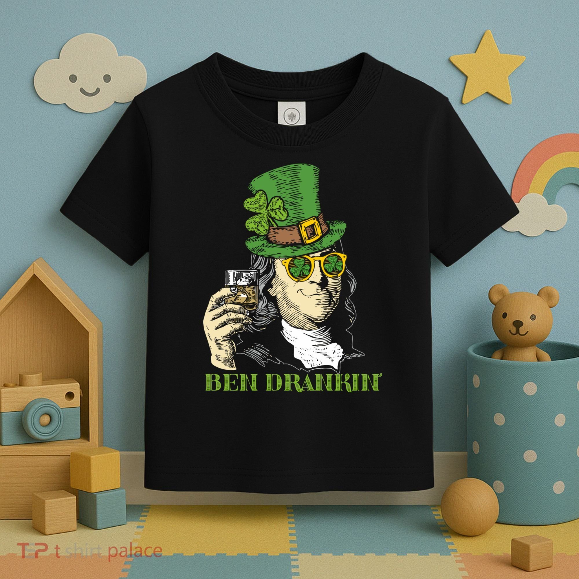 St Patricks Day, Ben Drankin, Funny Irish, Funny St Patricks Day Toddler T-Shirt