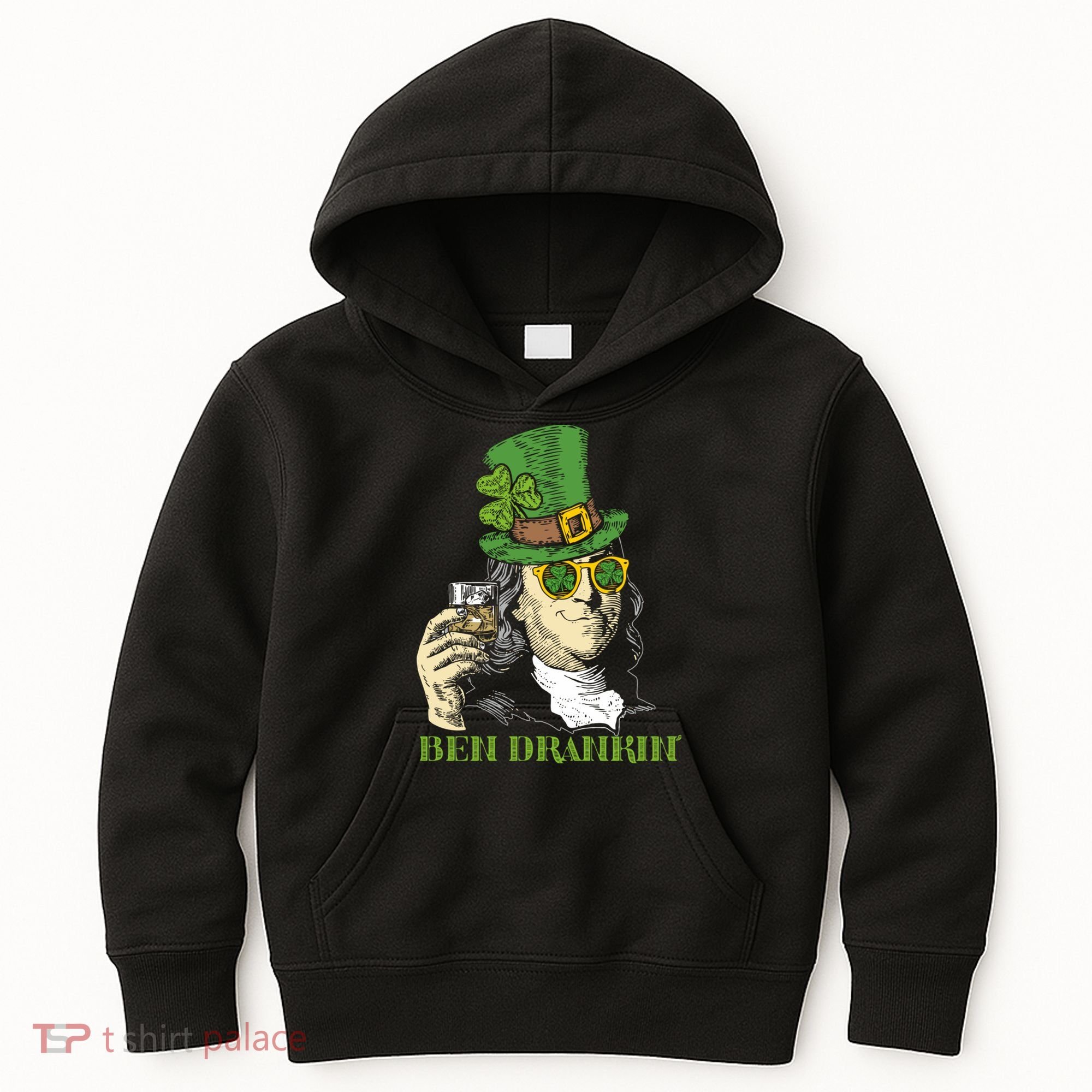 St Patricks Day, Ben Drankin, Funny Irish, Funny St Patricks Day Kids Hoodie
