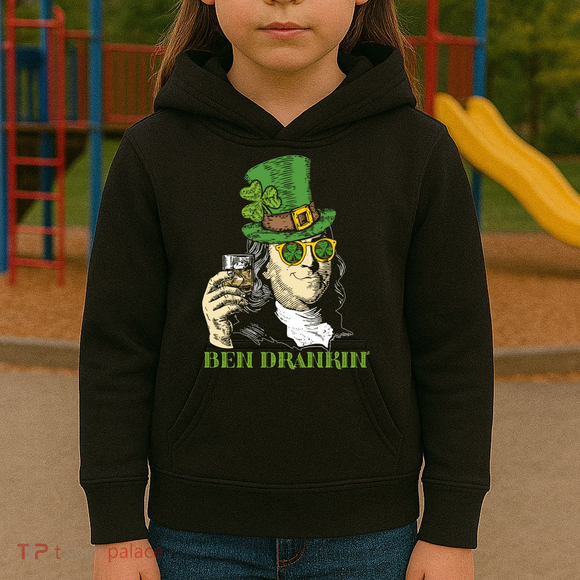 St Patricks Day, Ben Drankin, Funny Irish, Funny St Patricks Day Kids Hoodie