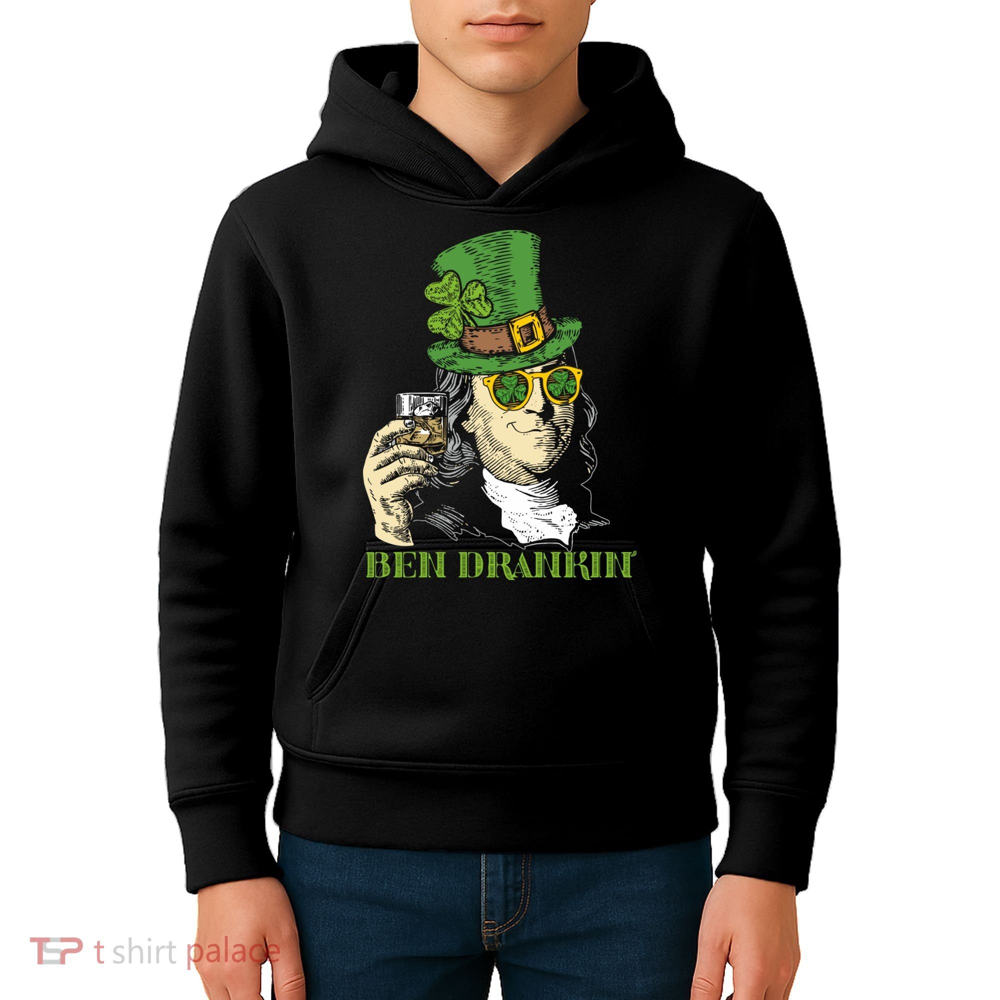 St Patricks Day, Ben Drankin, Funny Irish, Funny St Patricks Day Kids Hoodie
