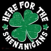 St Patricks Day Here For The Shenanigans Lucky Shamrock Clover Women's Hoodie thumb 2